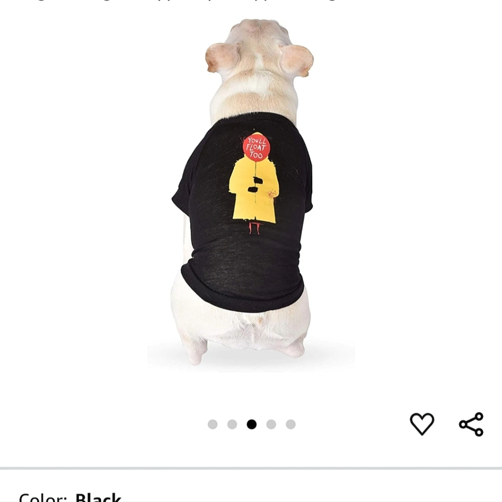 NWT Dog IT Movie T-shirt Or Halloween Costume